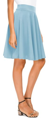 Urban CoCo Damen-Midirock, vielseitig, dehnbar, ausgestellt, lässig, hohe Taille