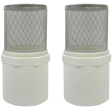 2 x Gartenschlauchfilter, 32 mm PVC-Netzfilter, Hochdruckreiniger-Wasserfilter-Set, Gartenschlauch-Aufsatz, PVC-Rohr, Wasser, Edelstahl-Mesh-Filter