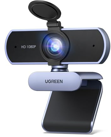 UGREEN FineCam Lite 1080P Webcam Full HD 1080P/30fps USB A Webcam mit Mikrofon, Fixfokus, automatische Lichtkorrektur, 90° Ansicht, USB Webcam für Live Streaming, Konferenzen, PC, Switch 2
