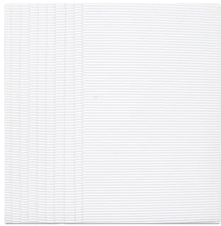 10 Bögen farbige Wellpappbögen, helles Wellpapier, dekoratives Wellpapier für Bastelarbeiten, Schilder, Projekte, 21,6 x 29,5 cm (weiß, 21,6 x 29,8 cm)