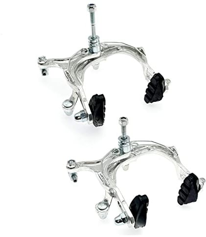 JZK 1 Paar U Form Fahrradbremse für Mountainbike und MTB, BMX Bremsen Fahrrad vorne und hinten Bremssattel Set, Lange Arm Bremsen mit Belägen