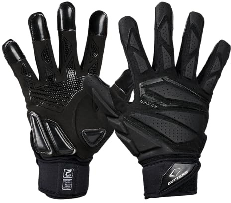 Cutters - Force 6.0 Lineman Handschuhe, Schwarz, Größe M