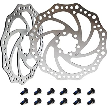 Fahrrad Bremsscheibe 160mm Edelstahl Fahrrad Bremsscheiben 2 Stück mit 12 Schrauben rostfreie Fahrradbremse