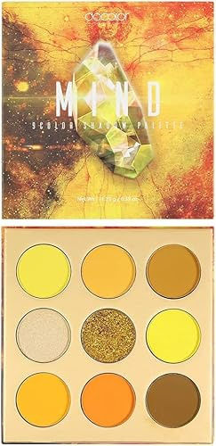 Docolor Lidschatten Palette Gelb Edelstein Make Up Palette Vegane Formel 9 Farben Hochpigmentierte Matte Schimmernde Nackte Rauchige Glitzernde Creme Langlebige Wasserdichte