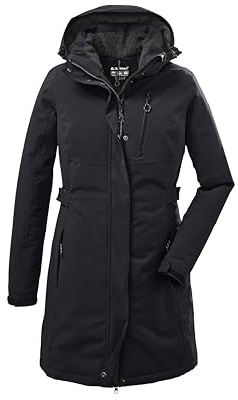 Killtec Damen Parka Funktionsparka mit abzippbarer Kapuze KOW 165 WMN PRK wasserdicht, Winddicht, atmungsaktiv 00200-schwarz 48