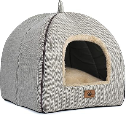 Katzenbett für Indoor-Katzen - Katzenhöhlenbetten Katzenhaus Katzenzelt mit abnehmbarem waschbarem Polsterkissen, weichen Kätzchenbetten, Katzenbetten & Möbel, für kleine und mittlere Haustierbetten