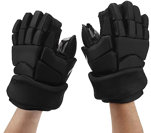 POENVFPO Eishockey-Handschuhe, Tragbare Hocky Biegbare Fingerschutzhandschuhe für Eishockey, Unihockey, Rollhockey (9 Zoll)