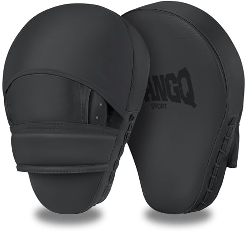 Boxpads Gebogene Fokus Handschuhe, Training Pads, MMA Muay Thai Kickboxing Coaching Kampfkunst Stanzen Hand Ziel Schlag Schild & Boxhandschuhe (schwarz)