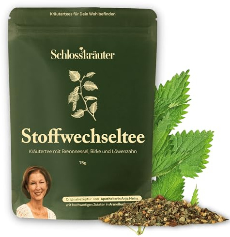 Stoffwechseltee mit Brennnessel | 100% Natürliche Zutaten | Kräutertee lose, Stoffwechsel beschleunigen | Brennnesseltee mit Birkenblätter & Löwenzahn