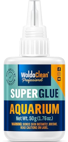 WoldoClean Aquarium Kleber Pflanzenkleber 50g - Moose, Steine & Wurzeln, Unterwasser Fixierung für Aquascaping, Ungiftig für Fische & Garnelen, Transparent