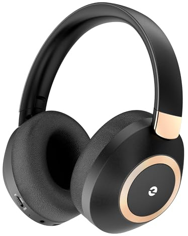 Lankey Sound Kopfhörer Kabellos Bluetooth, Over Ear Kopfhörer Noise Cancelling, 100 Std Spielzeit 5.3 Bluetooth Kopfhörer mit ANC Modus, Hi-Res Audio, Tiefer Bass, Schwarz