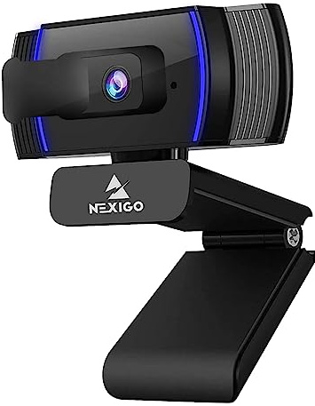 NexiGo N930AF Autofokus 1080P Webcam mit Software, Stereo Mikrofon and Abdeckung, USB Computer Web Kamera, für Streamen von Online-Kursen, Kompatibel mit Zoom/Skype/Teams, PC Mac Laptop Desktop