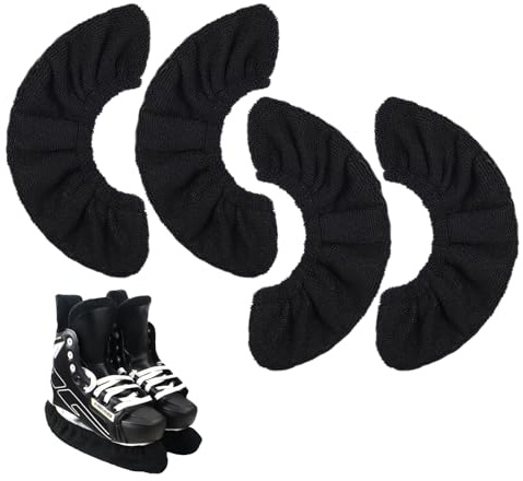 Lvjkes Kufenschoner Schlittschuhe, 2 Paar 37 x 7cm Schlittschuh kufenschoner, Verschleißfest und rutschfest schlittschuhschoner, Geeignet für Damen, Herren, Kinder, kufenschoner Eishockey (Schwarz)