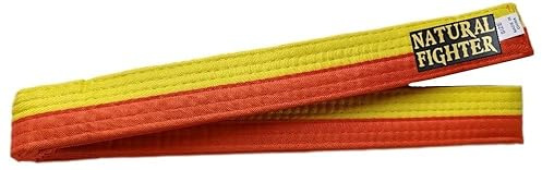 mmasport Karate Judo Aikido Taekwondo Gürtel für Kampfsport aus Baumwolle Basic (Gelb/Orange, 280.00)