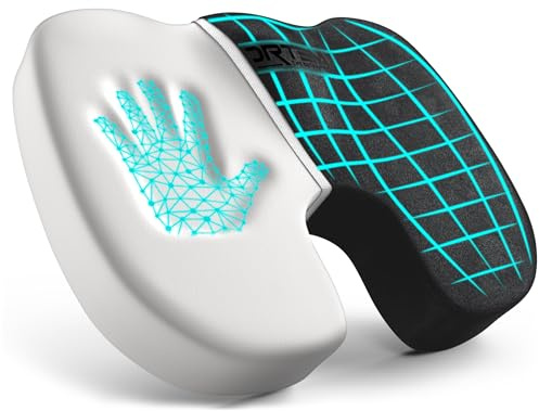 FORTEM Sitzkissen, Sitzpolster, Bürostuhlkissen, Memory-Schaum Schreibtischstuhl Kissen, Rutschfestes Sitzkissen für Gaming, Autositzkissen, Computerstuhlkissen, Waschbarer Bezug