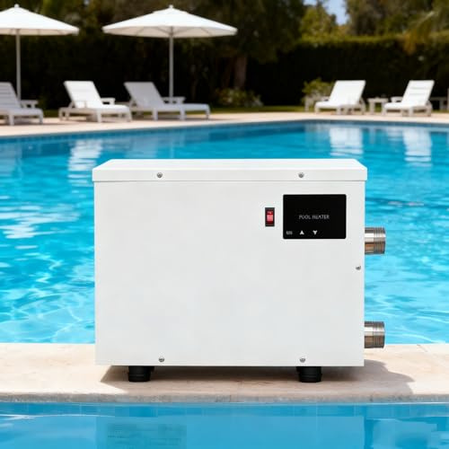 aromaoveite 220v/380v Schwimmbadheizung, Elektrische Schwimmbadheizung/Whirlpool-Thermostat Mit Touchscreen, Elektrischer Wassererhitzer Aus Edelstahl, Geeignet Für Schwimmbäder Und Whirlpools 11kw