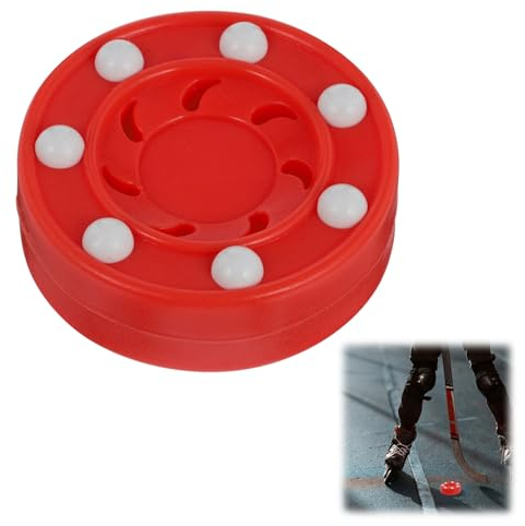 Tokaneit Rollenpuck Rot Hockey Kinder Outdoor,Street Ndoor Eishockey,Streethockey Ball,Street Hockey Puck,Professionelles Eishockey,Rollenhockey Puck im Freien,Hallenhockey,Trainingspucks