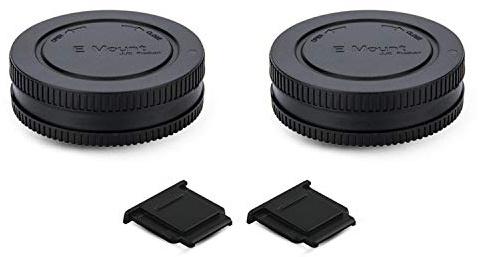 2 Stück E-Mount Gehäusedeckel & Objektivdeckel (hinten) Kit für Sony A6700 A6600 A6500 A6400 A6300 A6100 A6000 ZV-E10 ZV-E1 A7C 7CR A7 II III IV V A7R A7RII A7RIII A7RIV A7RV A7S A7SII A9 A1 und mehr