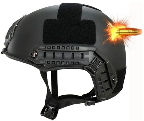 TS TAC-SKY 3-Level-Kevlar-Taktik-Schutzhelm Der Kugelsichere Riot Rescue Shooting Helm, Militärhelm Kampfhelm Schneller Taktischer Ballistischer Helm(L(56-60cm))