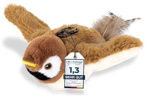 PetTec® Interaktives Katzenspielzeug Elektrisch [DAS ORIGINAL] Selbstbeschäftigung - Katzenspielzeug Vogel beweglich mit Katzenminze Interactive Cat Toy Automatische Katzen Spielsachen