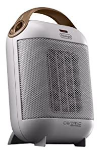De'Longhi Capsule HFX30C18.IW Keramikheizer – Mobiler Heizlüfter mit 1.800 W, 2 Heizstufen, Anti-Frost-Funktion, für Räume bis 55 m³, Weiß