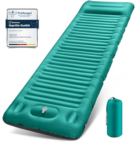 Isomatte Camping, 12CM Ultradicke Camping Luftmatratze mit Fußpumpe | Aufblasbare Matratze Kleines Packmaß, Ultraleichte Wasserdicht Outdoor Campingmatte Schlafmatte für Wandern, Zelt
