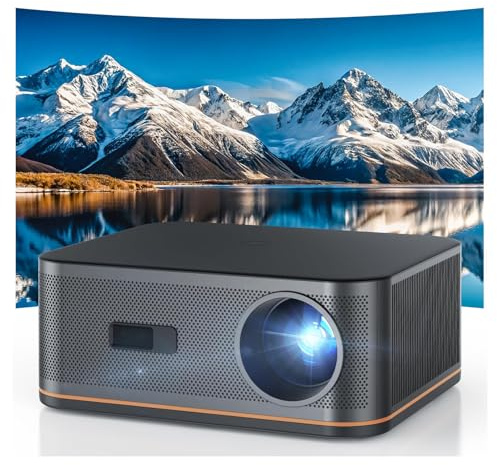 Tageslicht Beamer 4K [1500ANSI/KI-Autofokus/Trapezkorrektur] 38000 Lumen Full HD Beamer mit WiFi 6 Bluetooth 5.2, HAPPRUN 4K Heimkino Projektor 300 kompatibel mit TV-Stick/PC/PS5 für Heimkino/Outdoor