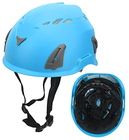 D8 Kletterhelm für den Außenbereich, Komfortabler, Verstellbarer Sicherheitskopfschutzhelm mit Installationsschlitzen für Bergsteigen, Kopfumfang 56–62 cm (22,0–24,4 Zoll)