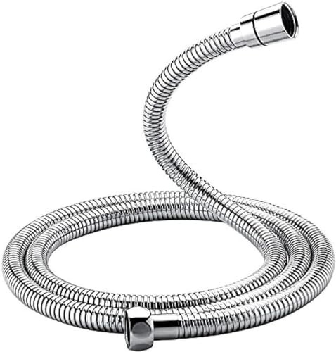 GRIFEMA Duschschlauch 1,8 m Edelstahl Brauseschlauch 180 cm, Anti-Knick | Leckfrei Universal G1/2 Anschluss mit Messinganschlüssen und Dichtungen, Flexibel & Langlebig, Ersatz Duschschlauch, Silber