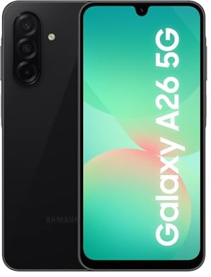 Samsung Galaxy A26 5G AI Smartphone ohne Vertrag, Simlockfreies AI Handy mit Android, 6 GB RAM, 128 GB Speicher, 50-MP-Kamera, Black, 2,5 Jahre Herstellergarantie [Exklusiv auf Amazon]