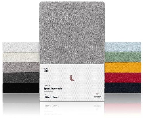 Blumtal Frottee Spannbettdecke 140x200 cm - OEKO-TEX zertifiziert