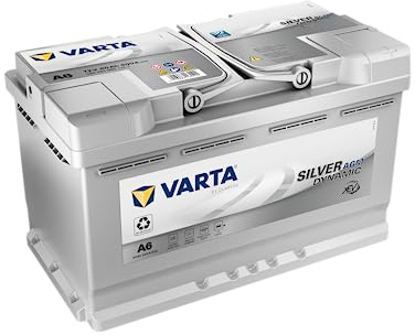 VARTA Silver Dynamic AGM Batterie A6 – Start-Stop und xEV Autobatterie 12V 80Ah 800A – Starterbatterie für Autos mit hohem Energiebedarf