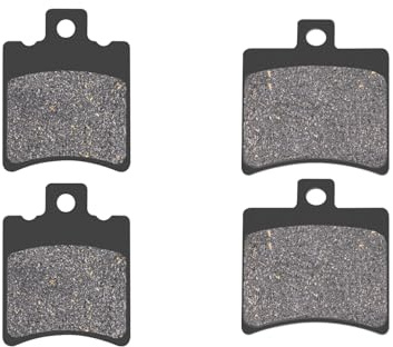 AHL 2 Paar Motorrad-Bremsbeläge vorne und hinten Kompatibel mit APRILIA SR 50 Ditech (LC) (RLD 100) 2002-2003/SR 50 Street (LC/2T) (TE00/TEA00) 2003-2015/SR 50 H20 (Ditech) (RLA1/RLB1) 2000-2003