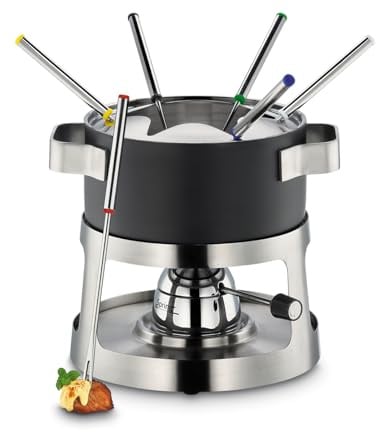 Spring 2627506018 Fondue-Garnitur Andermatt mit Gasbrenner, schwarz