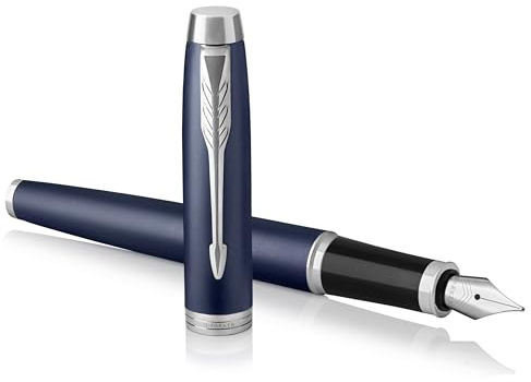 Parker IM Füller | Matte Blue | Füllfederhalter mit mittlerer Feder und blauer Tinte | Geschenkbox