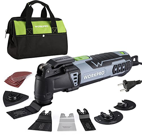 WORKPRO 300W Multifunktionswerkzeug, 17 Zubehör, 7 Drehzahlen, 15000-23000rpm