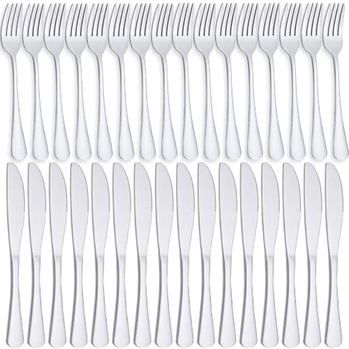 PionStar 36-teiliges Messer- und Gabelset, Besteck für 18 | 18 Gabel, 18 Tafelmesser, Edelstahl, Spülmaschinenfest