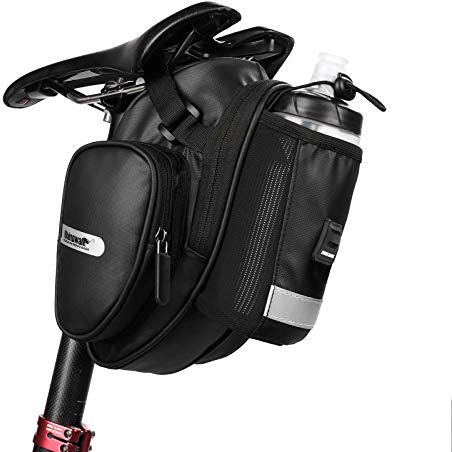 Rhinowalk Fahrrad Satteltasche Flaschenhalter Sitztasche Fahrradtasche Radtasche mit Regenschutz für Mountainbike Rennräder