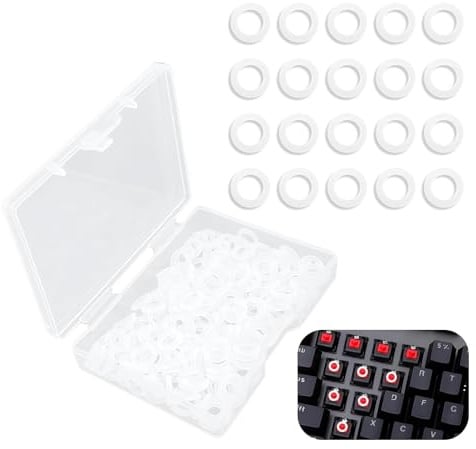200 Stück Dichtung O-Ring Schalter Tastatur Dämpfer Set - Silikon O-Ringe für Kirsche MX Switch Tastatur und Mechanische Tastatur Tasten, Klar Dichtung für Keyboard Dämpfer mit Geräuschreduzierung