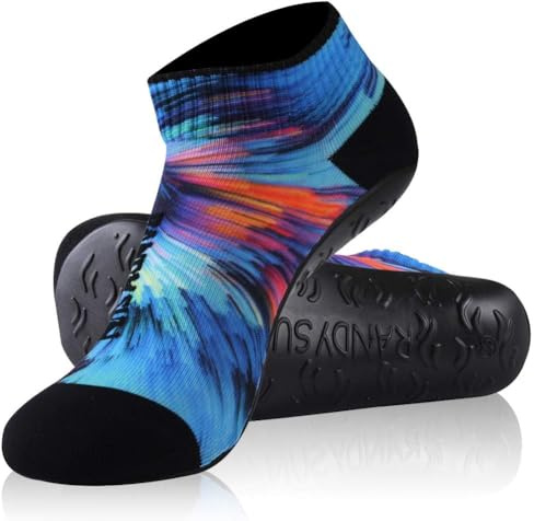 RANDY SUN Sockenschuhe Damen & Herren, Beach Barfußsocken, Schnell Trocknend Strandsocken mit TPE-Sohle, Strandschuhe für Beachvolleyball, Surfen