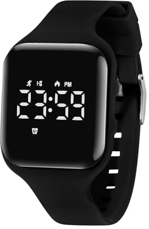aswan watch Digitaluhr Kinder Mädchen Jungen mit Schrittzähler,Wecker,Stoppuhr, Licht,Datum-Sport Armbanduhr ohne App und Handy mit Silikonarmband