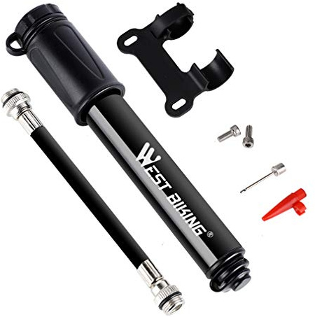 Fahrradpumpe 100 PSI Tragbare Legierung Mini-Fahrradreifen Pumpe Universal Presta und Schrader-Ventil für Rennrad-Kugelpumpe