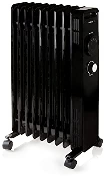DOMO DO7327R Ölradiator - 2000 W - 9 Hitzelemente - 3 Einstellungen - Einstellbares Thermostat - Überhitzungsschutz - Kippsicherung - Anti-Frost-Einstellung - 4 Schwenkräder - Schwarz