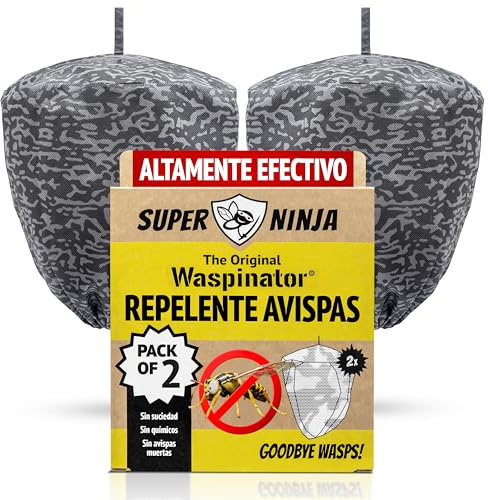 Waspinator Wespennest Attrappe – 2 Pack, Wespenabwehr Mittel zum Aufhängen im Freien, Anti-Wespen Nestattrappe, wasserdichte und reißfeste Abschreckung für den Außenbereich