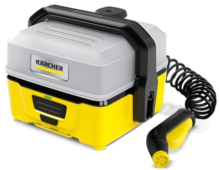 Kärcher Druckreiniger OC 3, Niederdruck | Lithium-Ionen-Akku, Fördermenge: 2 l/h, Gewicht: 2,2 kg, Wassertank: 4 l, Spiralschlauch: 2,8 m, Flachstrahldüse