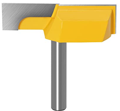 Saipor 8mm Schaft Bodenreinigung Reinigung Fräser 57mm Schnittdurchmesser | für Oberfräse Hobelfräser Abplattfräser Planfräser Holz öberflächenfräse Abflachfräser Oberflächenbit Hobelwerkzeug