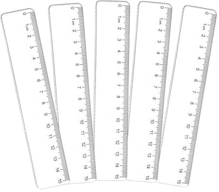 Transparentes Kunststofflineal, 5 Stück Lineal 15cm Grundschule, Bruchsicheres Lineale, Kleines Lineal, Messlineal, Flexibel Lineale, für Studenten Büro Designer Malerei