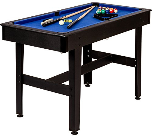 GAMES PLANET 4 ft Billardtisch COMPACT + Zubehör, 3 Farbvarianten, 122x61x76 cm (LxBxH), Schadstoffgeprüft