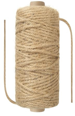 NorthPada Juteschnur 3 mm x 50 Meter, Hanfseil Sisal Kordelband für Garten, Pflanz, Kunsthandwerk, Paket, Bindung, Katzenkratzer