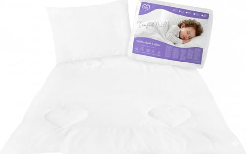 Baby Comfort Weiche antiallergische Steppdecke, 4,5 Tog, 135 x 100 cm, mit Kissen für Babybett (12 Monate+)